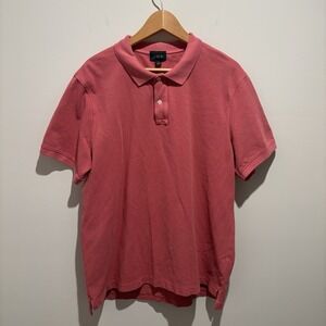VTG J Crew Polo Shirt Mens XL Salmon Oarsman Short Sleeve Preppy Golf 90s Y2K